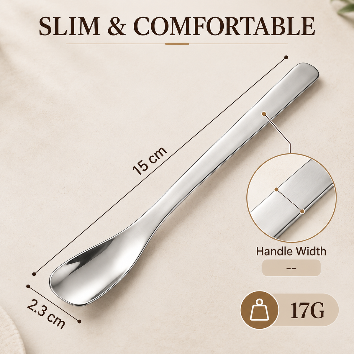 Stainless Steel Dessert Spoons, Modern Flat Head Cake Spoons with Square Tip Design, Elegant Small Spoons for Yogurt, Ice Cream, Coffee, and Desserts