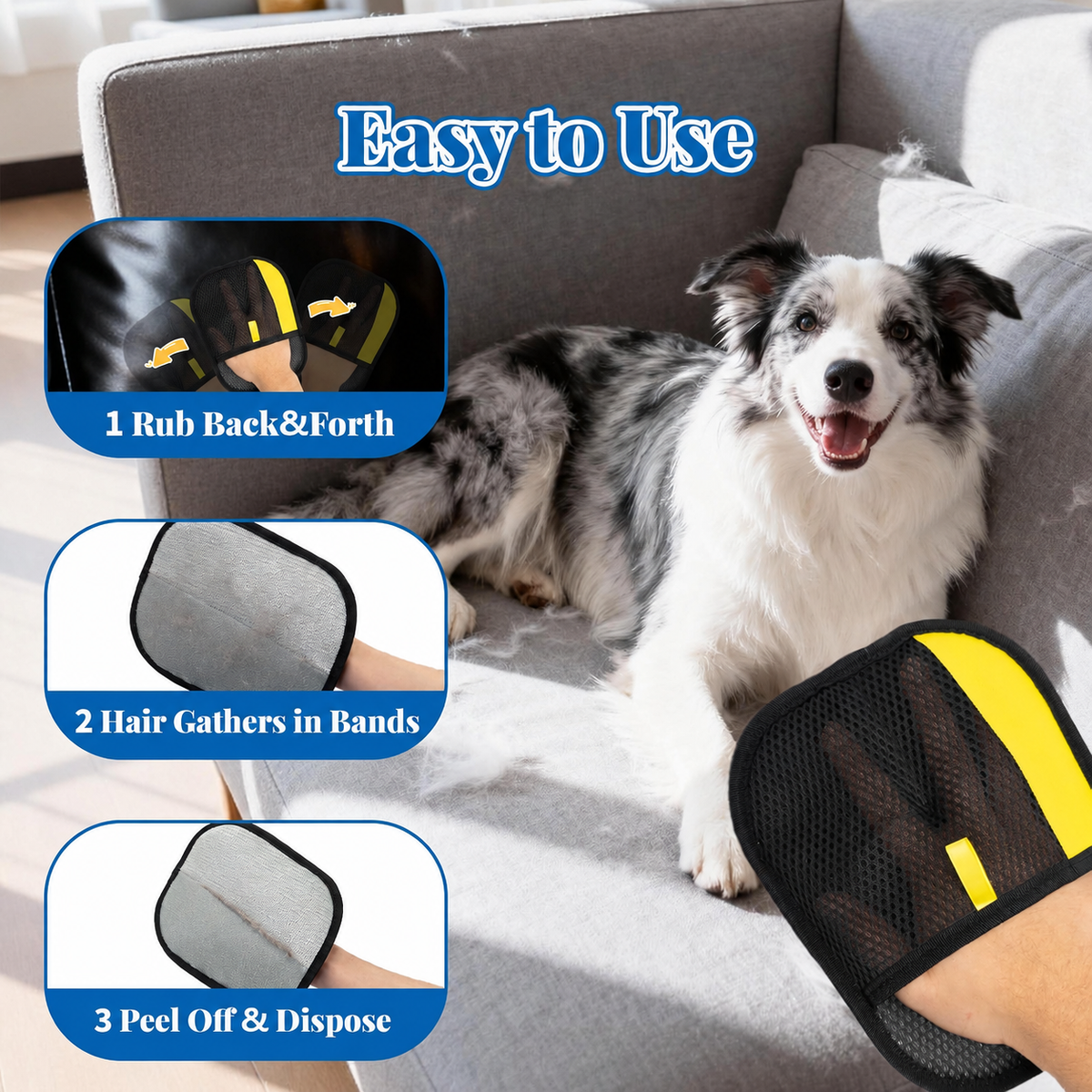 🐾 MCOIKY®Electrostatic Pet Hair Removal Gloves