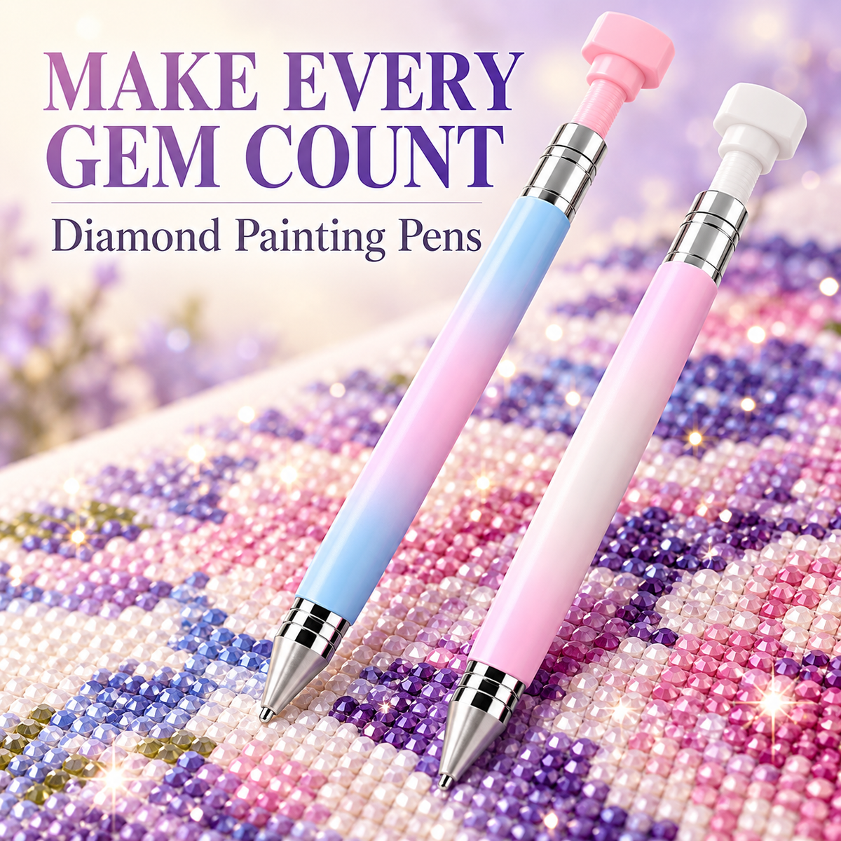 Refillable Wax Pen + Wax Refills, Rotating Drill Pen for Rhinestone Picker Tools, Nail Art & Diamond Art Accessories, Quick Pick Up Gems Jewels