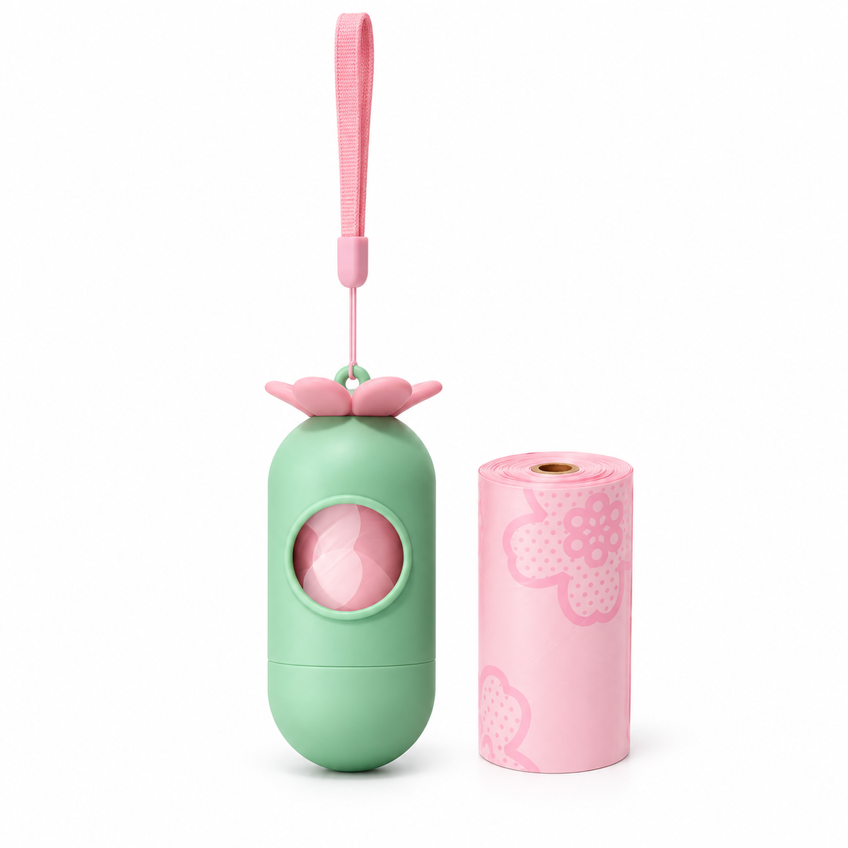 Portable Dog Poop Bag Holder with Wrist Strap