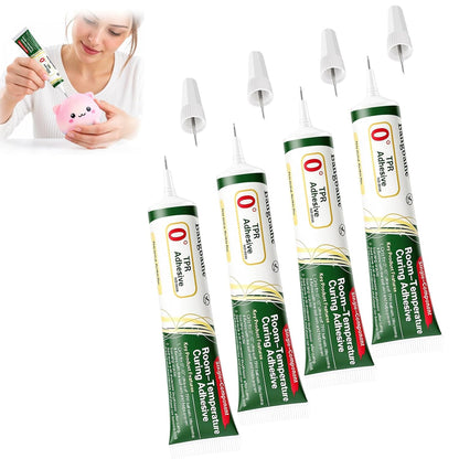 20ml TPR Repair Glue, Syringe Tube Design, Clear Flexible Non-Hardening Low Odor Adhesive, Fast Curing Waterproof Soft Sealant, For Repairing Cracked 0°TPR Soft Rubber Toys & Stress Ball Plugs, Keep Out of Reach of Children