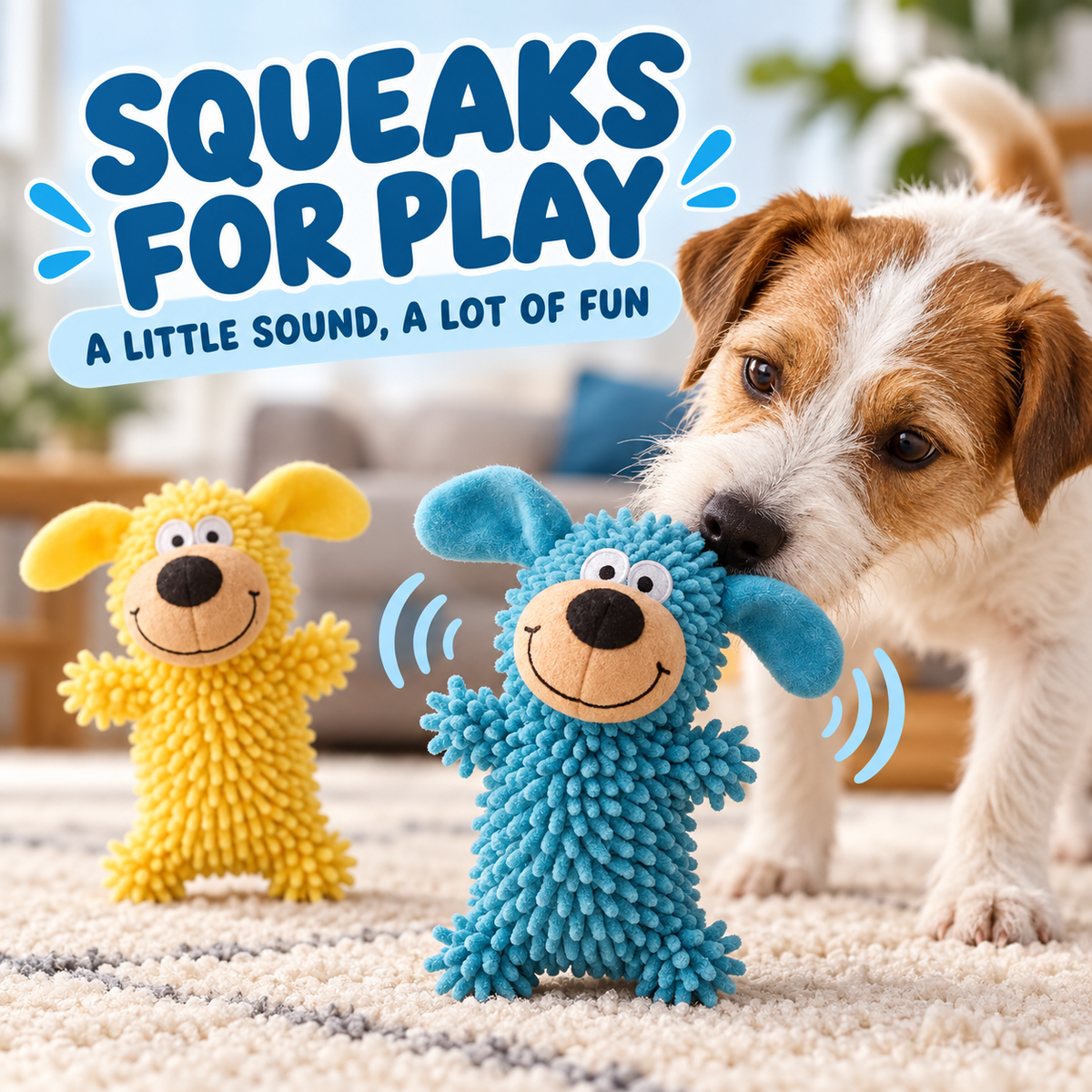 🐶 Your Pup’s New Bestie – Squeaky & Crinkle Plush Toy 🐾