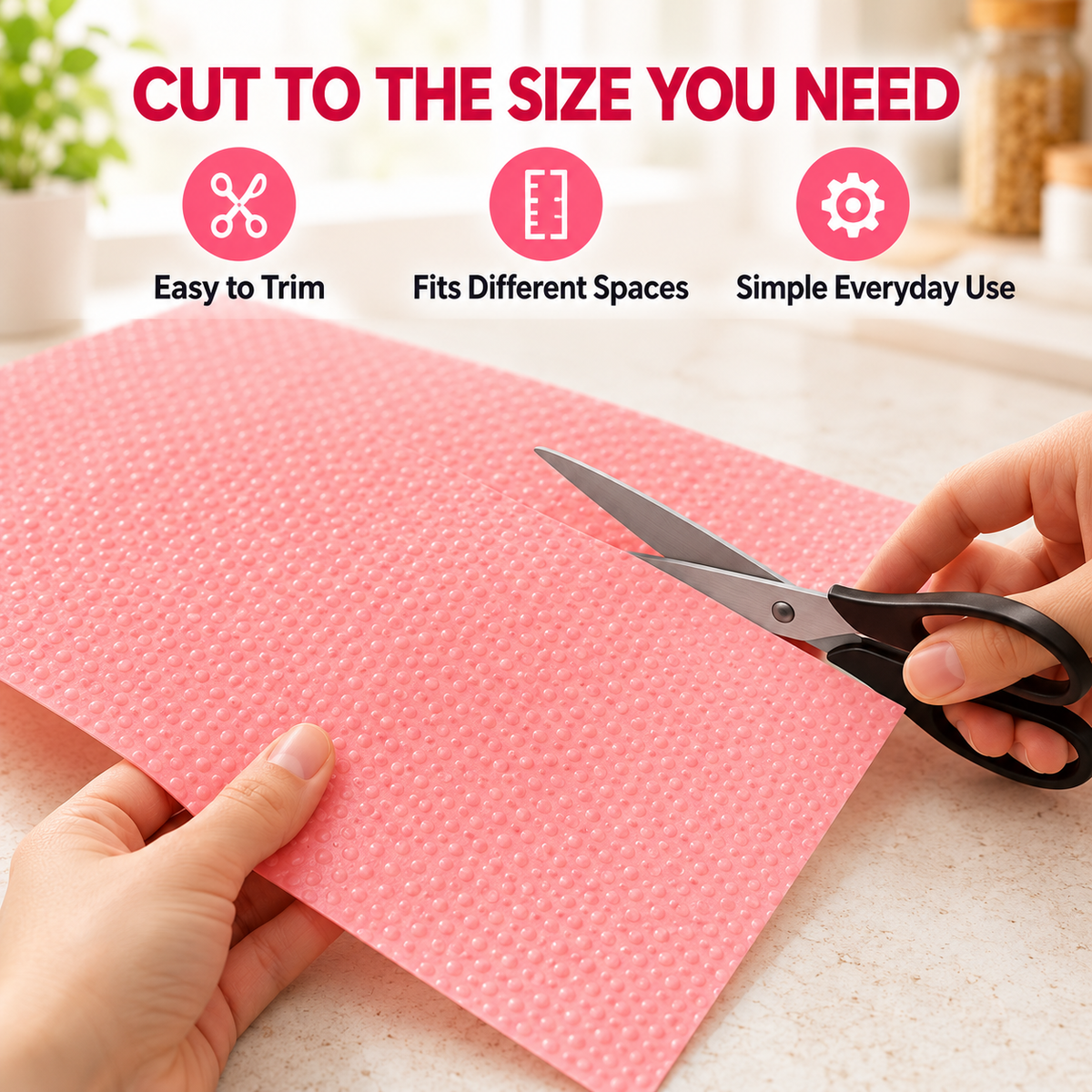 Refrigerator Shelf Liner Mats, Food Grade Waterproof Drawer Liners, Thick Anti-Oil & Moisture Resistant Cabinet Mats, Cut to Fit Kitchen Shelves, Drawers, Closets and Shoe Cabinets