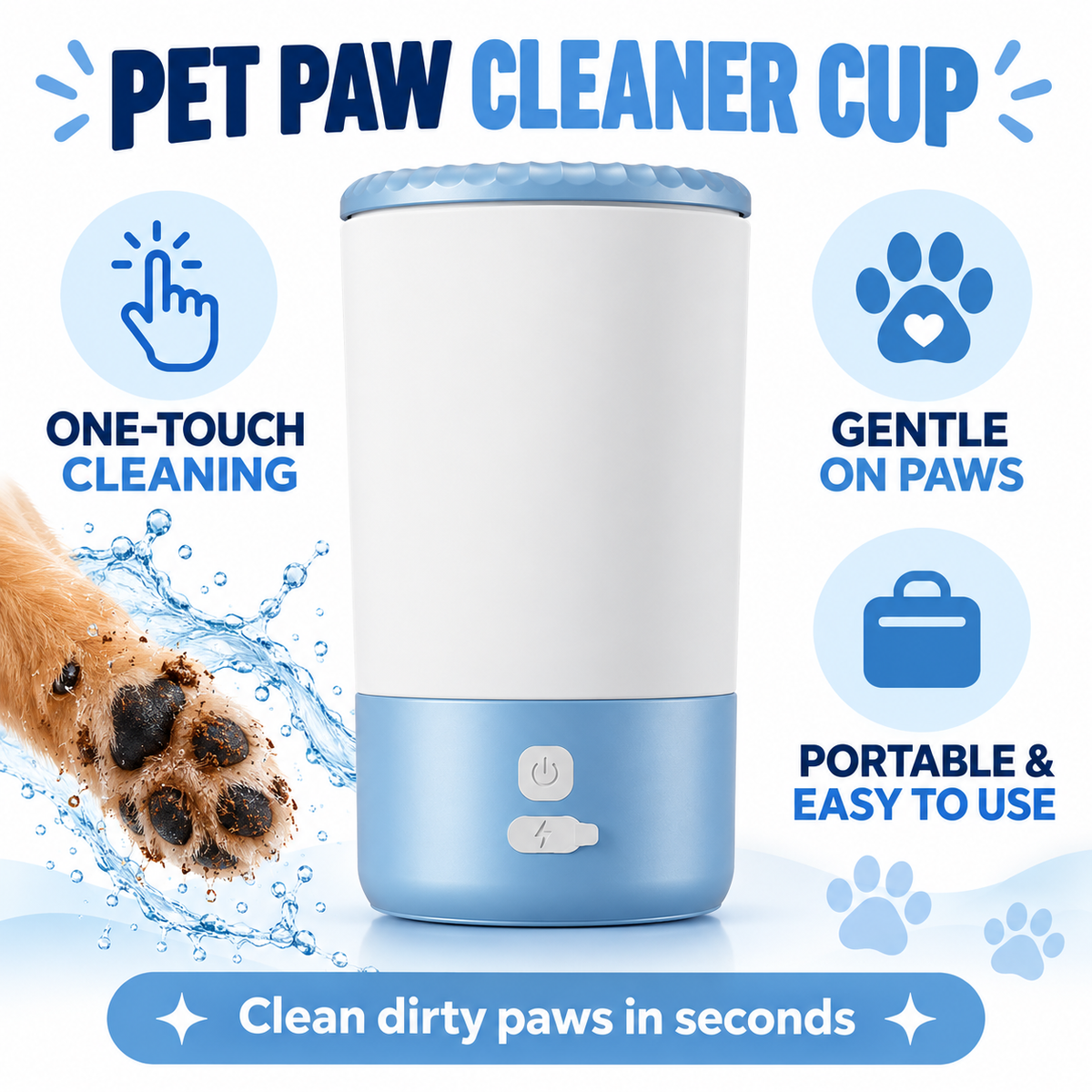 Electric Pet Paw Cleaner Cup