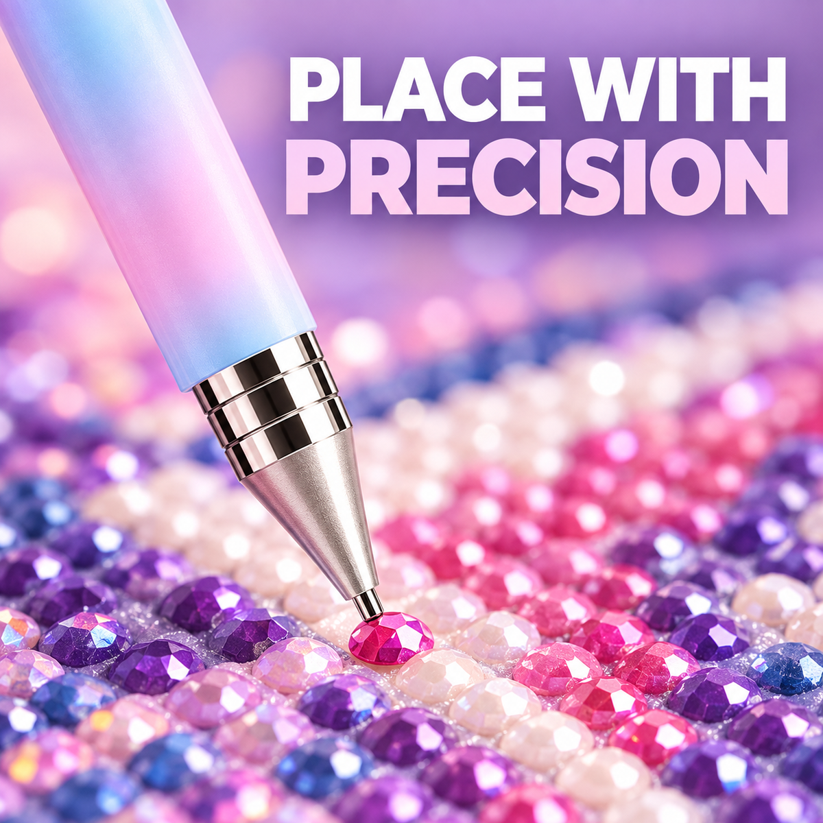 Refillable Wax Pen + Wax Refills, Rotating Drill Pen for Rhinestone Picker Tools, Nail Art & Diamond Art Accessories, Quick Pick Up Gems Jewels