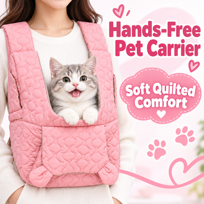 Soft Quilted Cat Carrier Backpack