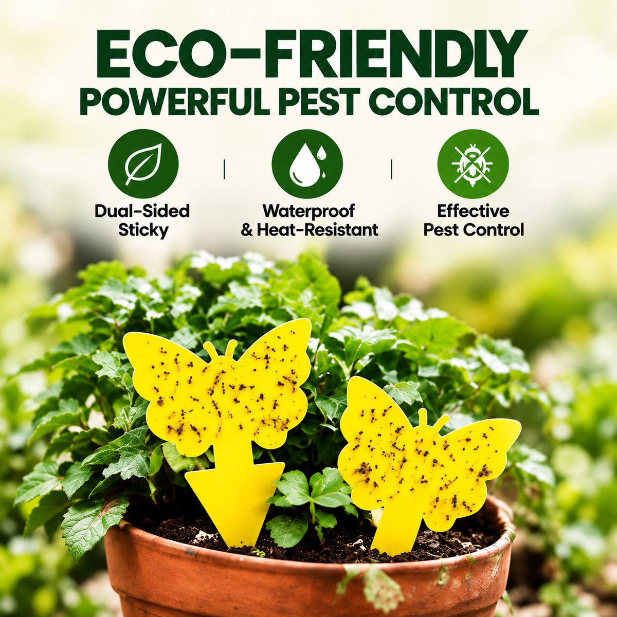 🔥 40% OFF |  Keep Pesky Gnats Away! Indoor Plant Sticky Traps