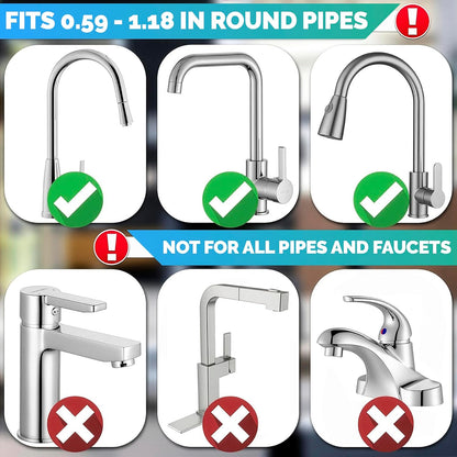 Kitchen Sink Faucet Organizer,Stainless Steel Detachable Hanging Faucet Drain Rack Faucets Storage Rack Sponge for Bathroom, Scrubbers, Soap and Dishcloth, 0-8kg Capacity Home Organizer for Kitchen Use