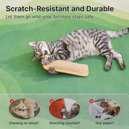 Interactive Catnip Chew Toy with [6000mg A+ Organic Catnip], Soft Sisal Material Scratching and Kicker Cat Toys for Indoor Kittens, Drives Bored Cats Crazy with Fun
