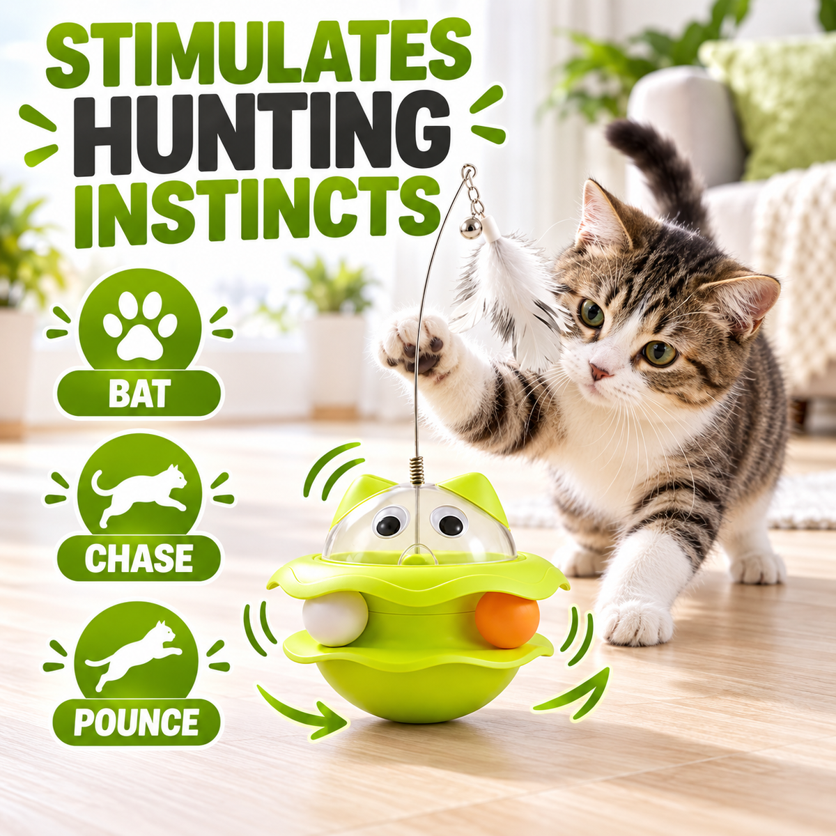 Self-Balancing Wobble Cat Toy