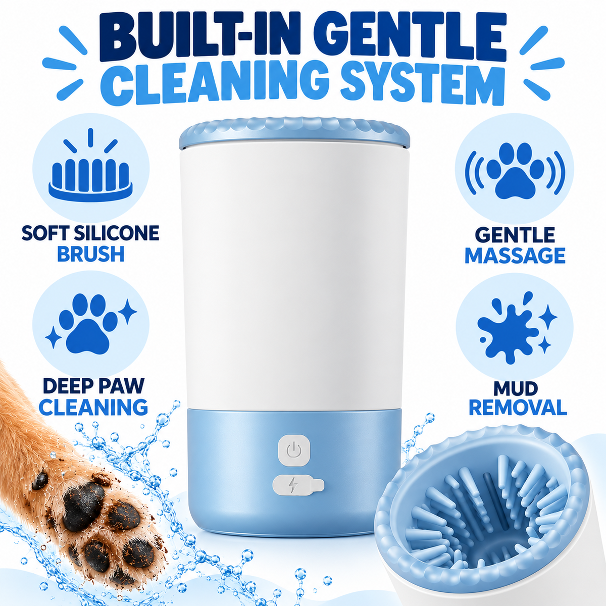Electric Pet Paw Cleaner Cup