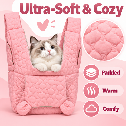Soft Quilted Cat Carrier Backpack