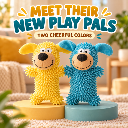 Dog Squeaky Toy, Short Mop Velvet Interactive Dog Toy