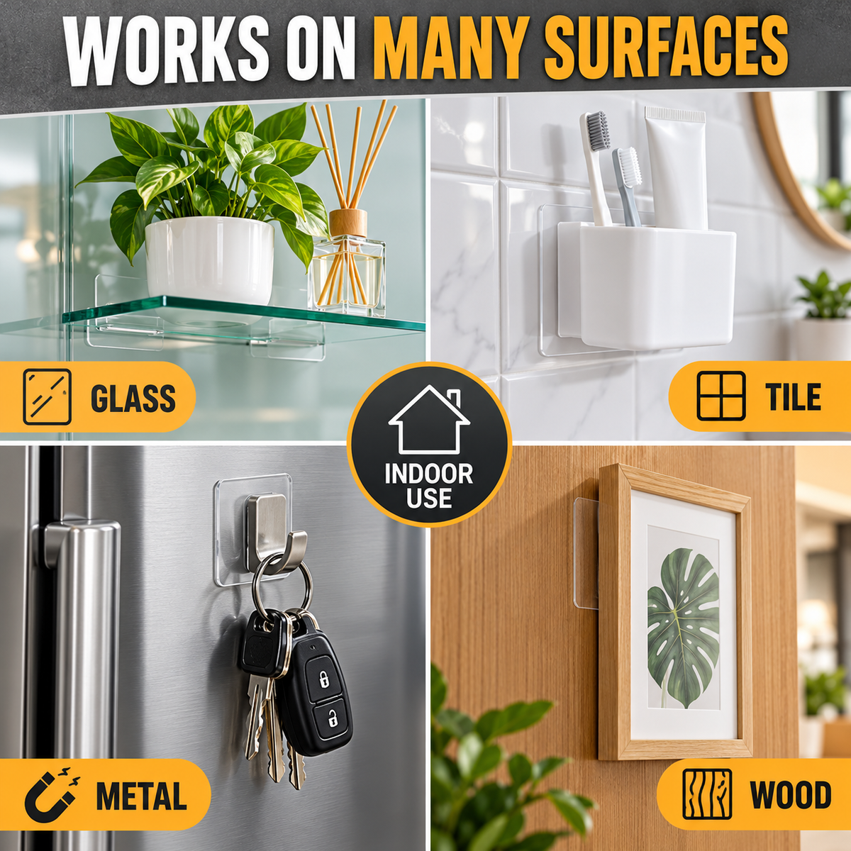 Heavy Duty Acrylic Gel Double Sided Tape, 32.1FT Transparent Reusable Waterproof Mounting Tape, Cuttable No-Trace Adhesive Strip for Home Decor, Wall Fixing, and Smooth Surface Applications  Option 2: