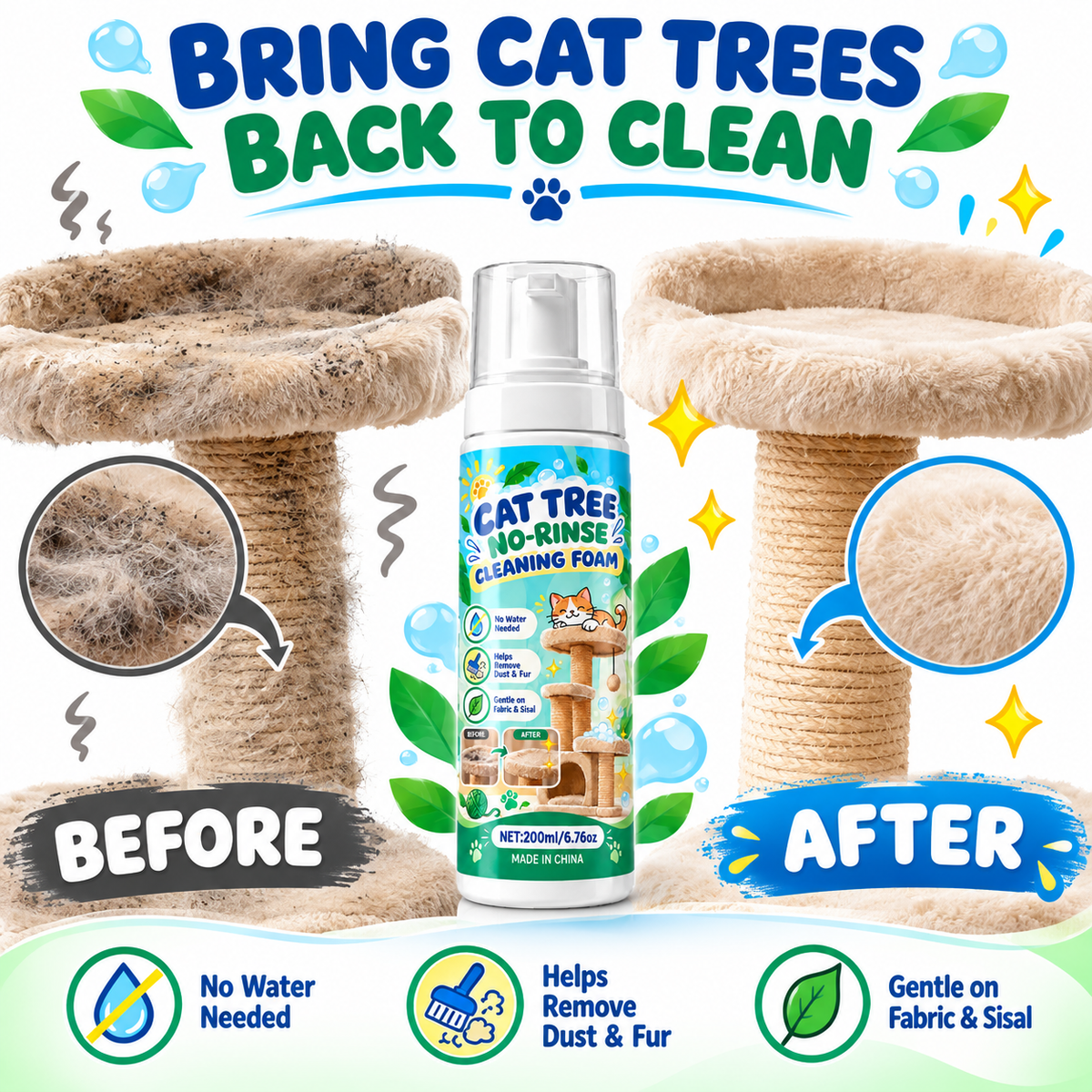 No-Rinse Cat Tree Cleaner