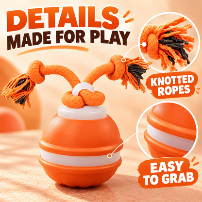 Interactive Dog Toy, [Newly Upgraded] Motion Activated Rolling Squeaky Ball for Medium/Large Dogs, Automatic Moving Dogs Ball for Boredom, USB Rechargeable