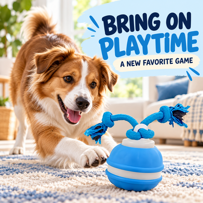 Interactive Dog Toy, [Newly Upgraded] Motion Activated Rolling Squeaky Ball for Medium/Large Dogs, Automatic Moving Dogs Ball for Boredom, USB Rechargeable