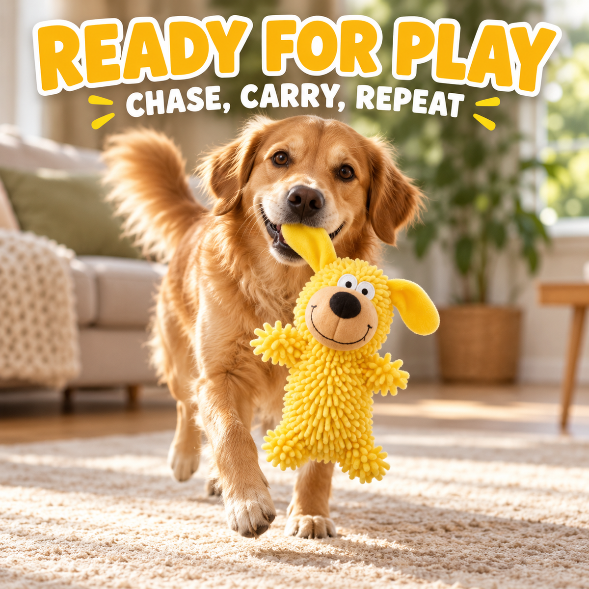 🐶 Your Pup’s New Bestie – Squeaky & Crinkle Plush Toy 🐾