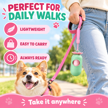 Portable Dog Poop Bag Holder with Wrist Strap