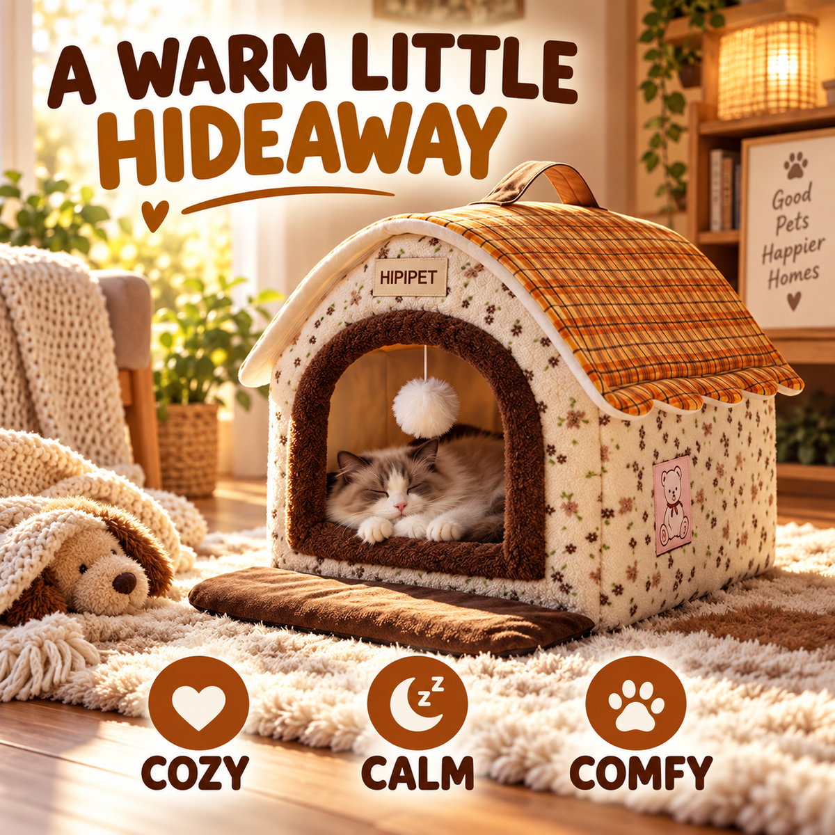 Warm Soft Pet Cave House