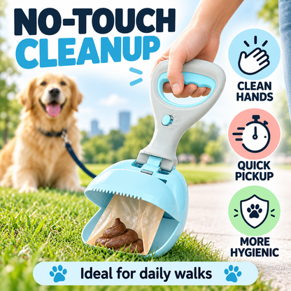 Portable Dog Poop Scooper with Bag Dispenser