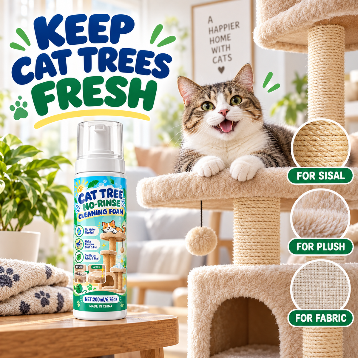No-Rinse Cat Tree Cleaner