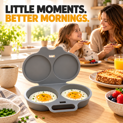 🍳 2-Cup Microwave Egg Cooker 🥚 Quick & Easy Two-Egg Breakfast Maker
