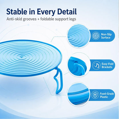 🍽️ 2-Tier Microwave Rack – 3-in-1 Multipurpose Plate Stacker | Save Space, Heat More, Stay Organized! ✨