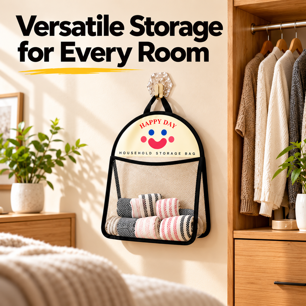 💎 Stylish Storage Made Simple — Easy Wall Mounting for Everyday Essentials