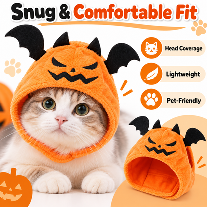 Halloween Pumpkin Pet Hood for Dogs & Cats