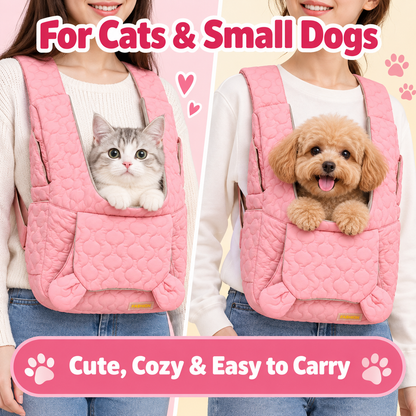 Soft Quilted Cat Carrier Backpack