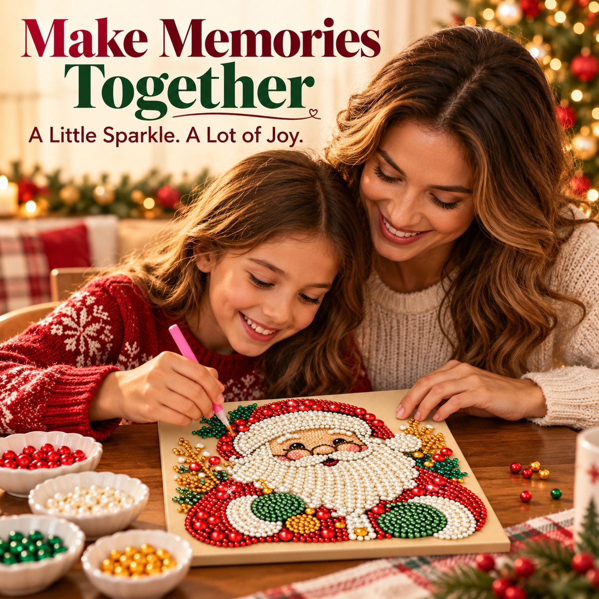 🎄 Christmas 3D Pearl & Diamond Art Kit