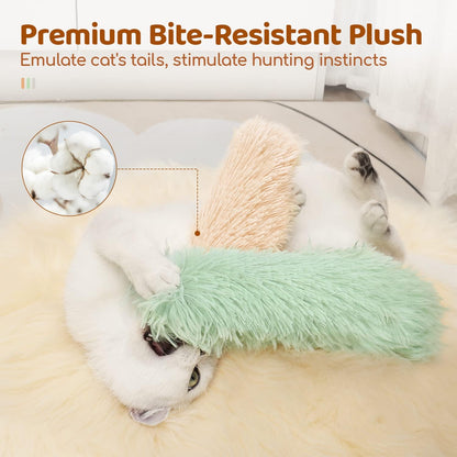 Cat Toys Pillows, Soft and Durable Crinkle Sound with Catnip Inside, Interactive Indoor Kitten Kicker, Promotes Kitty Exercise