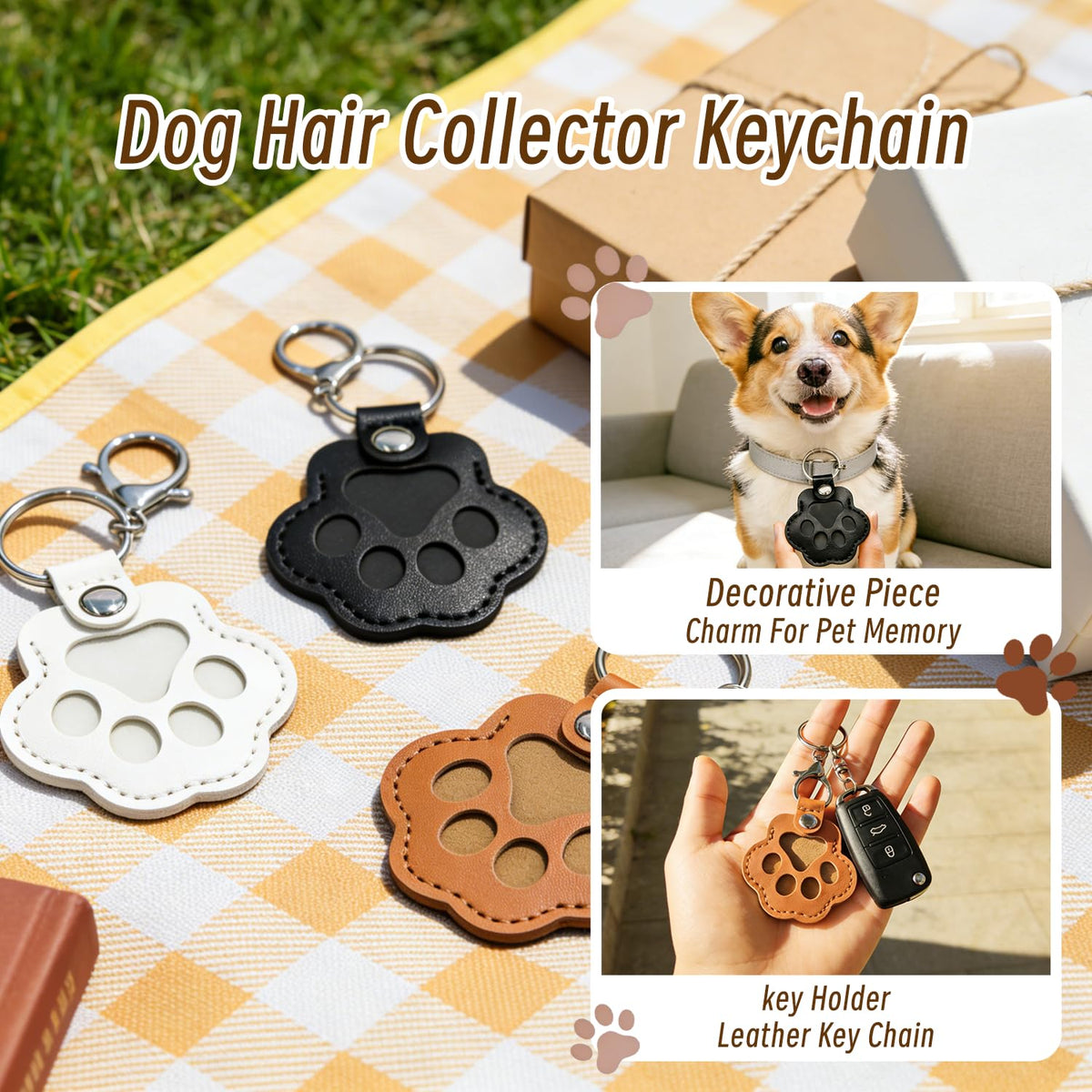 pet hair keepsake keychain cat paw memorial keychain pet fur storage keychain pet memorial key ring