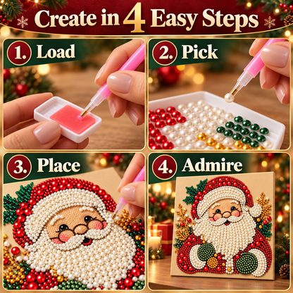 🎄 Christmas 3D Pearl & Diamond Art Kit