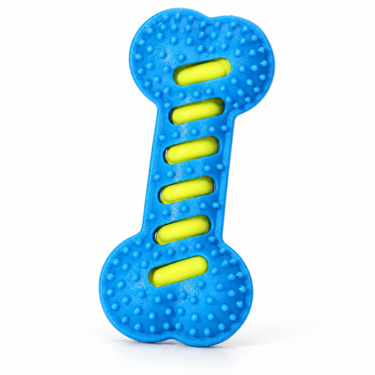 Squeaky Teething Bone Toy for Pets – Durable, Chew-Resistant Material; Interactive Toy for Dogs; Dental Cleaning Toy