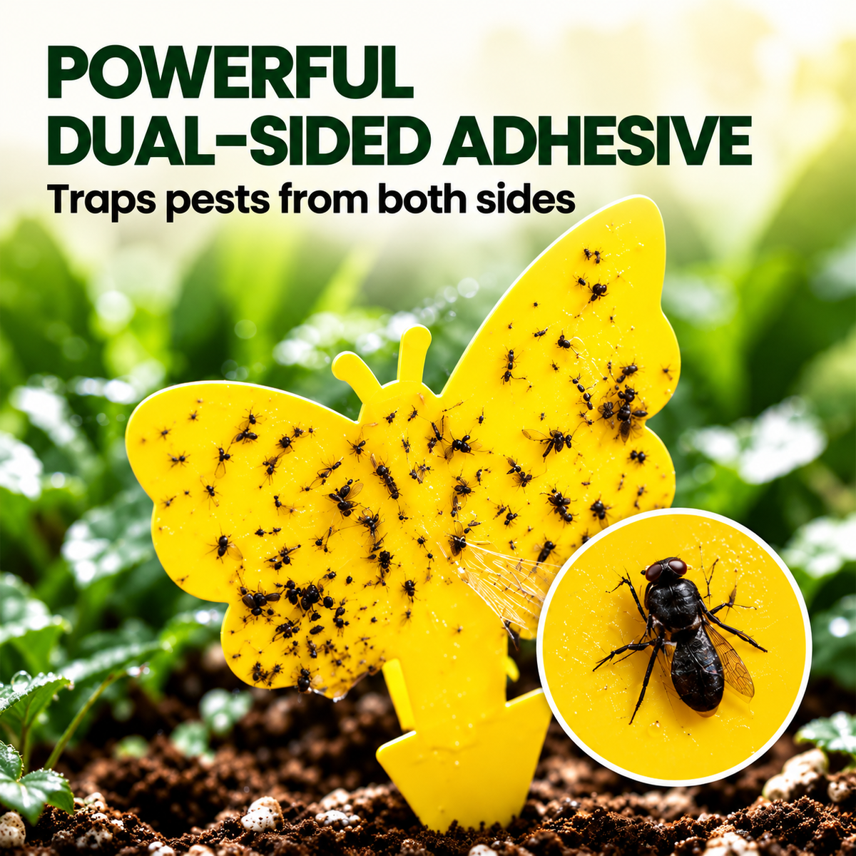 🔥 40% OFF |  Keep Pesky Gnats Away! Indoor Plant Sticky Traps