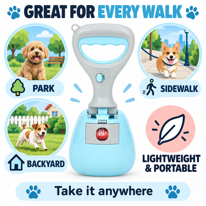 Portable Dog Poop Scooper with Bag Dispenser
