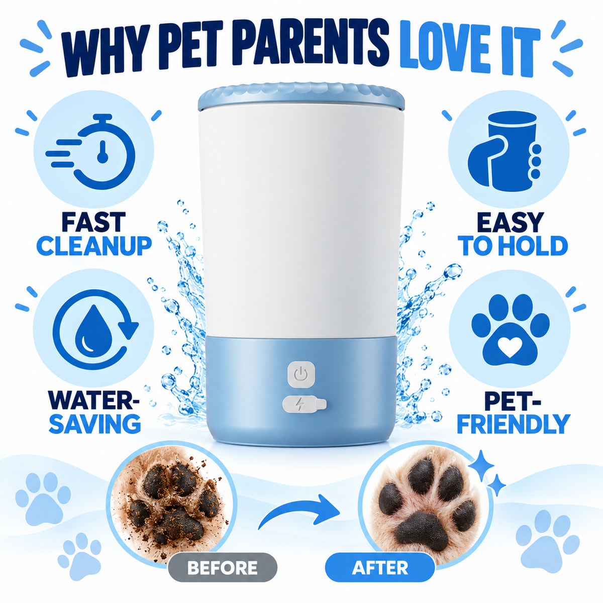 Electric Pet Paw Cleaner Cup