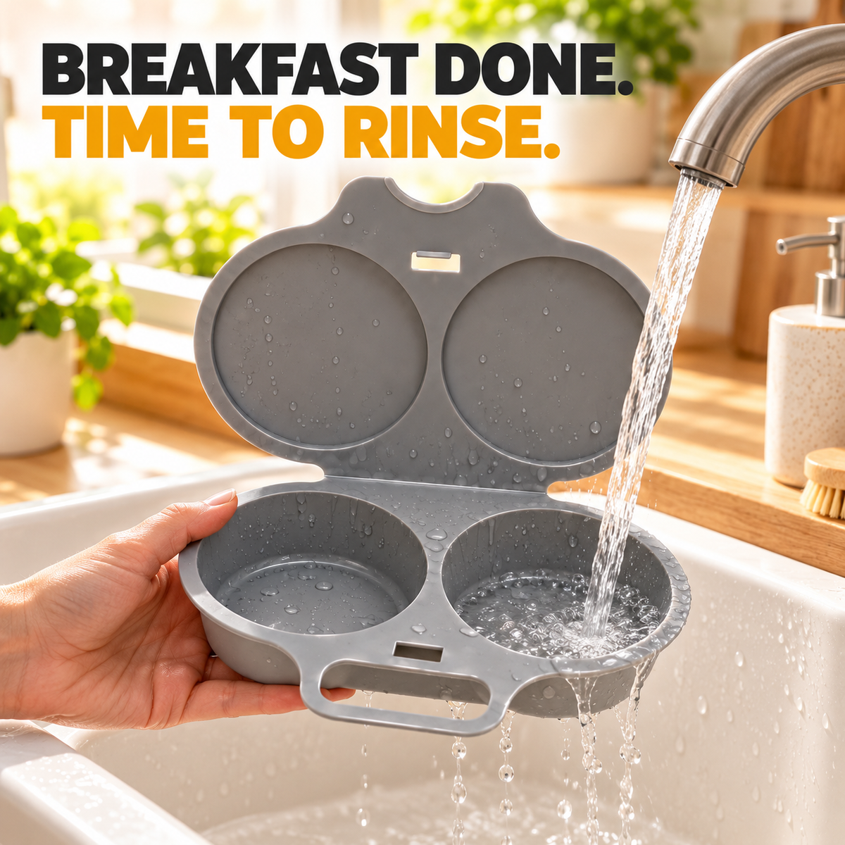 🍳 2-Cup Microwave Egg Cooker 🥚 Quick & Easy Two-Egg Breakfast Maker