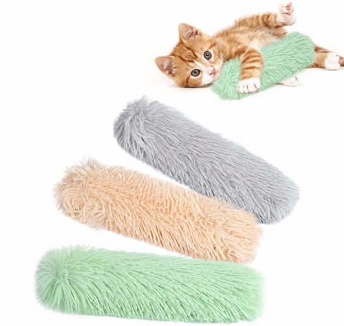 Cat Toys Pillows, Soft and Durable Crinkle Sound with Catnip Inside, Interactive Indoor Kitten Kicker, Promotes Kitty Exercise