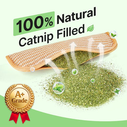 Interactive Catnip Chew Toy with [6000mg A+ Organic Catnip], Soft Sisal Material Scratching and Kicker Cat Toys for Indoor Kittens, Drives Bored Cats Crazy with Fun