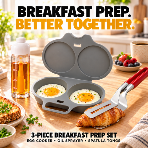 🍳 2-Cup Microwave Egg Cooker 🥚 Quick & Easy Two-Egg Breakfast Maker