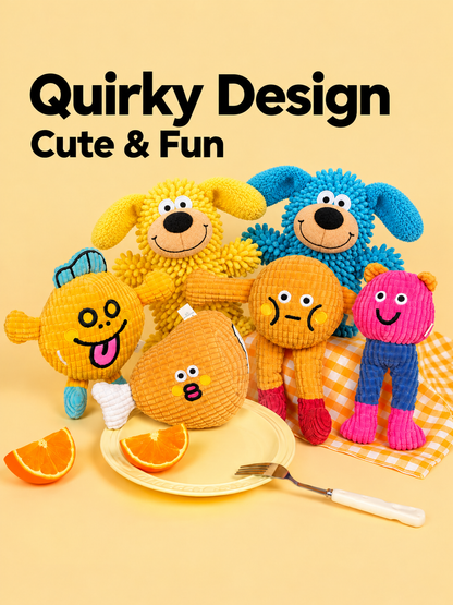 🐶 Your Pup’s New Bestie – Squeaky & Crinkle Plush Toy 🐾