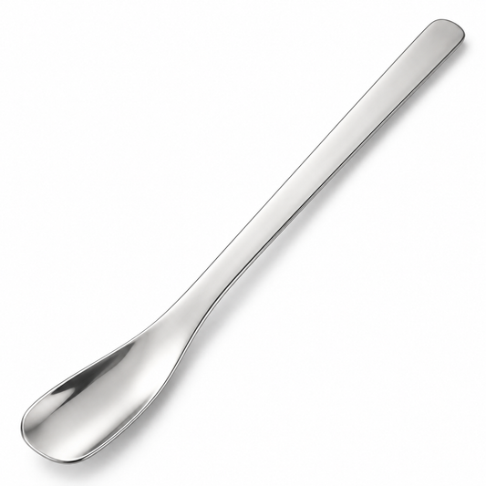 Stainless Steel Dessert Spoons, Modern Flat Head Cake Spoons with Square Tip Design, Elegant Small Spoons for Yogurt, Ice Cream, Coffee, and Desserts