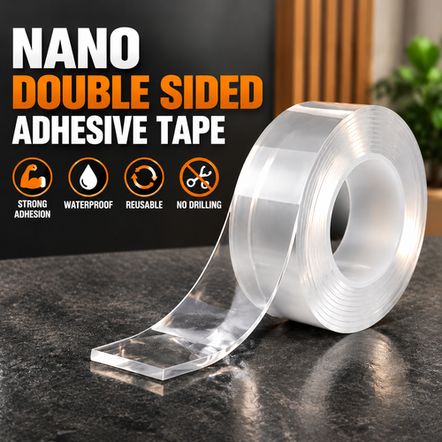 Heavy Duty Acrylic Gel Double Sided Tape, 32.1FT Transparent Reusable Waterproof Mounting Tape, Cuttable No-Trace Adhesive Strip for Home Decor, Wall Fixing, and Smooth Surface Applications  Option 2: