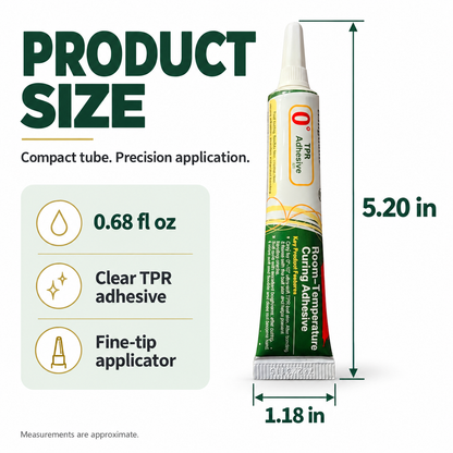 20ml TPR Repair Glue, Syringe Tube Design, Clear Flexible Non-Hardening Low Odor Adhesive, Fast Curing Waterproof Soft Sealant, For Repairing Cracked 0°TPR Soft Rubber Toys & Stress Ball Plugs, Keep Out of Reach of Children