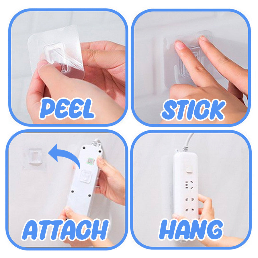 Double-Sided Self Adhesive Hooks , 1 pack@ 10pcs.