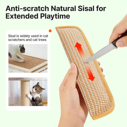 Interactive Catnip Chew Toy with [6000mg A+ Organic Catnip], Soft Sisal Material Scratching and Kicker Cat Toys for Indoor Kittens, Drives Bored Cats Crazy with Fun