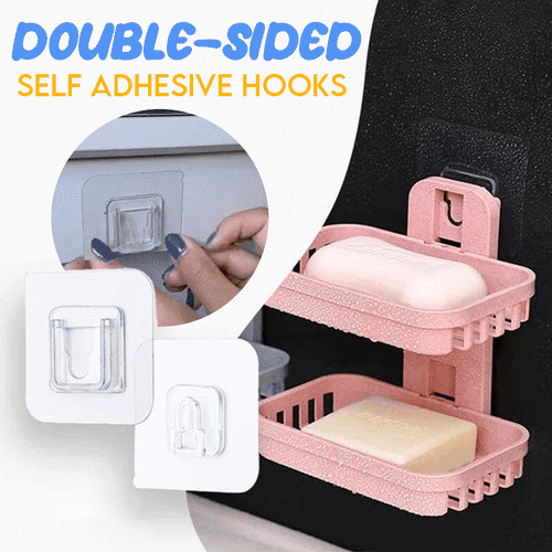 Double-Sided Self Adhesive Hooks , 1 pack@ 10pcs.
